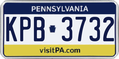 PA license plate KPB3732