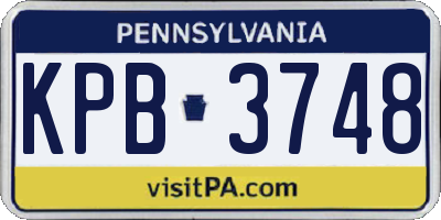 PA license plate KPB3748