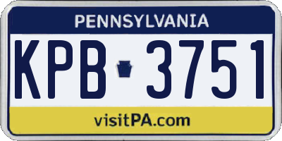 PA license plate KPB3751