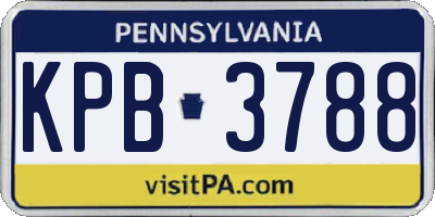 PA license plate KPB3788