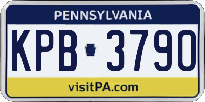 PA license plate KPB3790