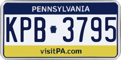 PA license plate KPB3795