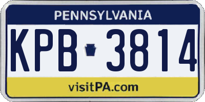 PA license plate KPB3814