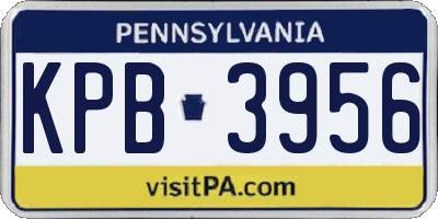 PA license plate KPB3956