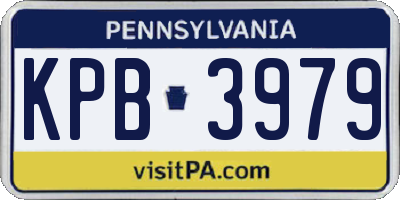 PA license plate KPB3979