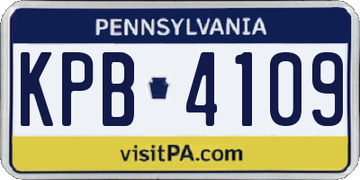 PA license plate KPB4109
