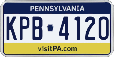 PA license plate KPB4120