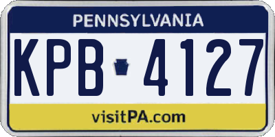 PA license plate KPB4127