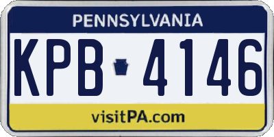 PA license plate KPB4146