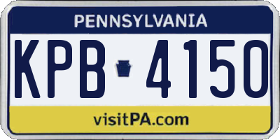PA license plate KPB4150