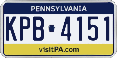 PA license plate KPB4151