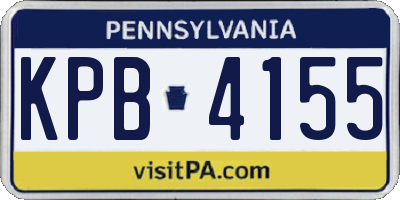 PA license plate KPB4155