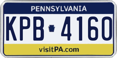 PA license plate KPB4160