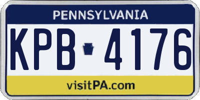 PA license plate KPB4176