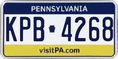 PA license plate KPB4268