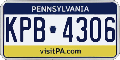 PA license plate KPB4306