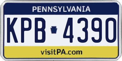 PA license plate KPB4390
