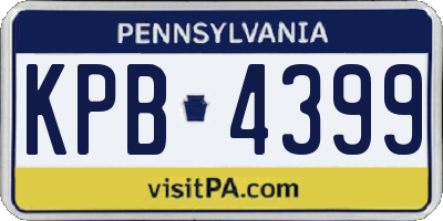 PA license plate KPB4399