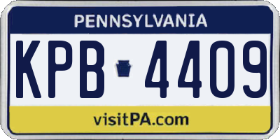 PA license plate KPB4409
