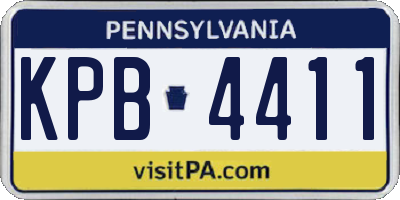 PA license plate KPB4411