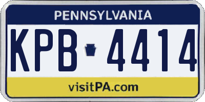 PA license plate KPB4414