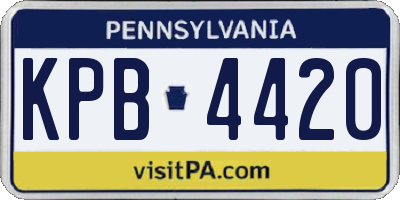 PA license plate KPB4420