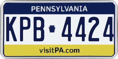 PA license plate KPB4424
