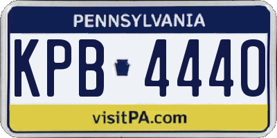 PA license plate KPB4440