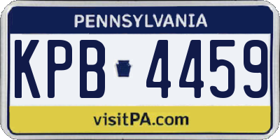 PA license plate KPB4459