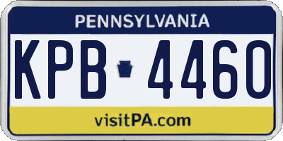 PA license plate KPB4460