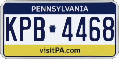 PA license plate KPB4468