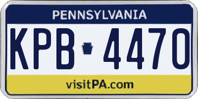 PA license plate KPB4470
