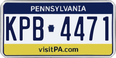 PA license plate KPB4471