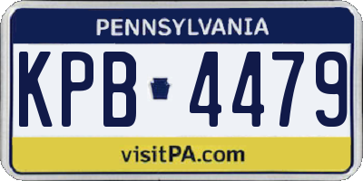 PA license plate KPB4479