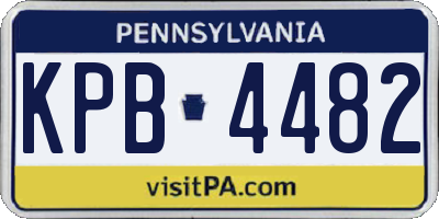 PA license plate KPB4482