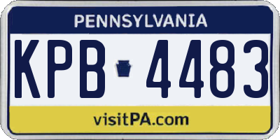 PA license plate KPB4483