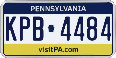 PA license plate KPB4484