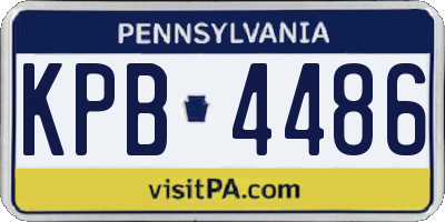 PA license plate KPB4486