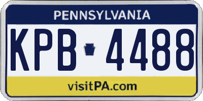 PA license plate KPB4488
