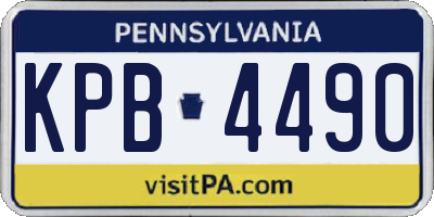 PA license plate KPB4490