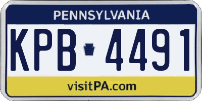 PA license plate KPB4491