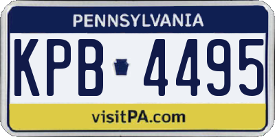 PA license plate KPB4495