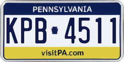 PA license plate KPB4511