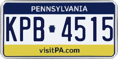 PA license plate KPB4515