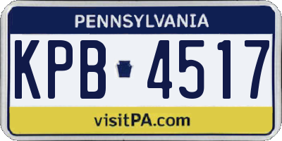 PA license plate KPB4517
