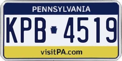 PA license plate KPB4519
