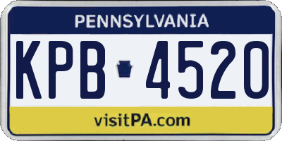 PA license plate KPB4520