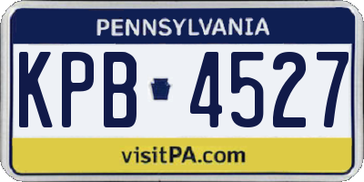 PA license plate KPB4527