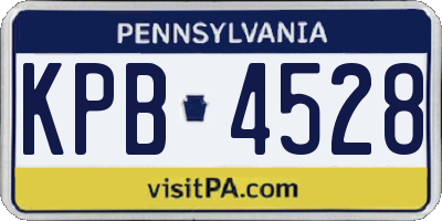 PA license plate KPB4528
