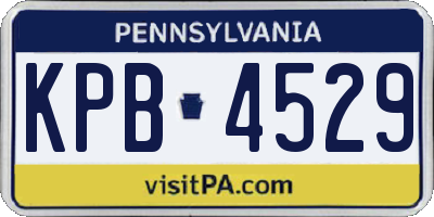 PA license plate KPB4529